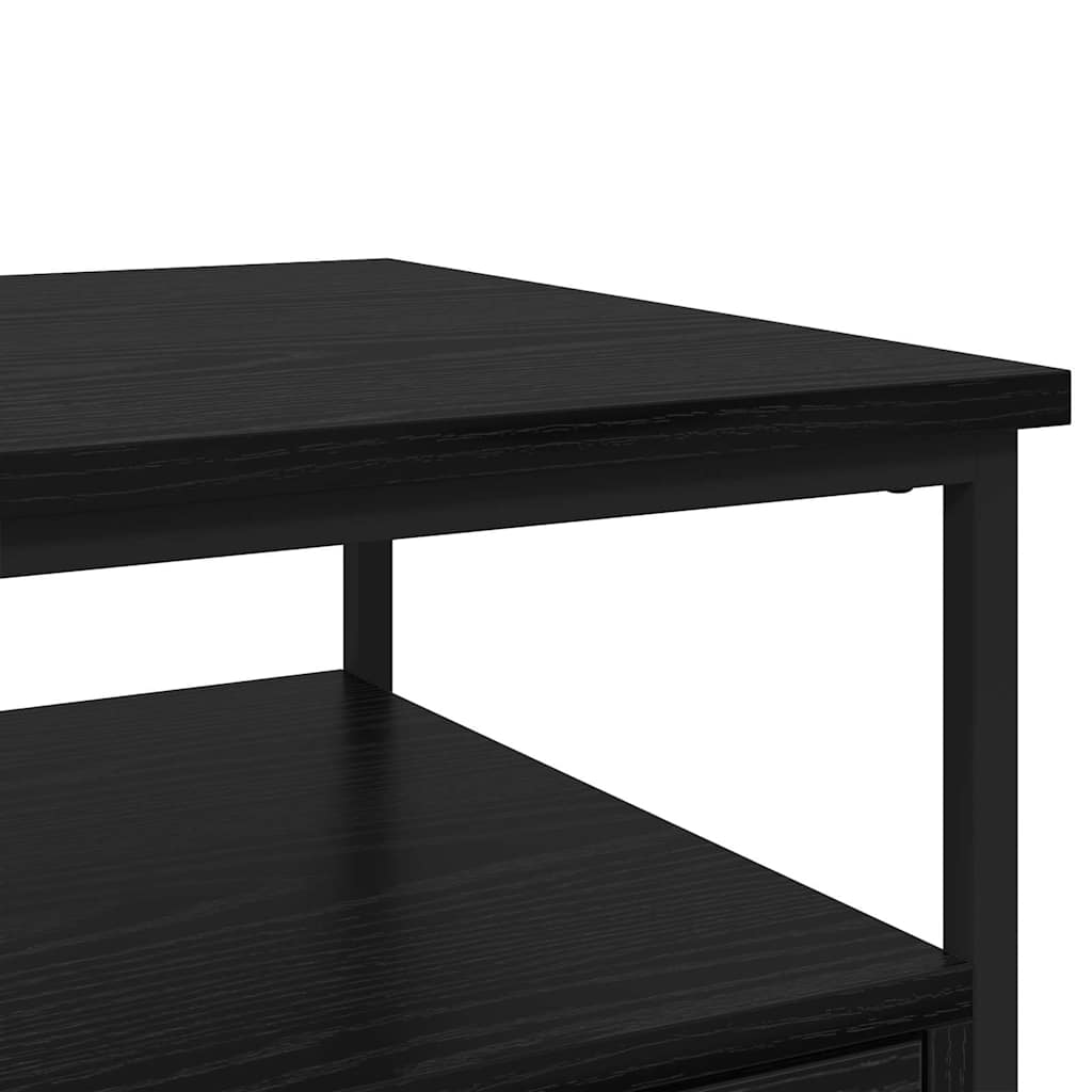 Bedside Cabinet Black oak 40 x 42 x 56 cm Engineered wood